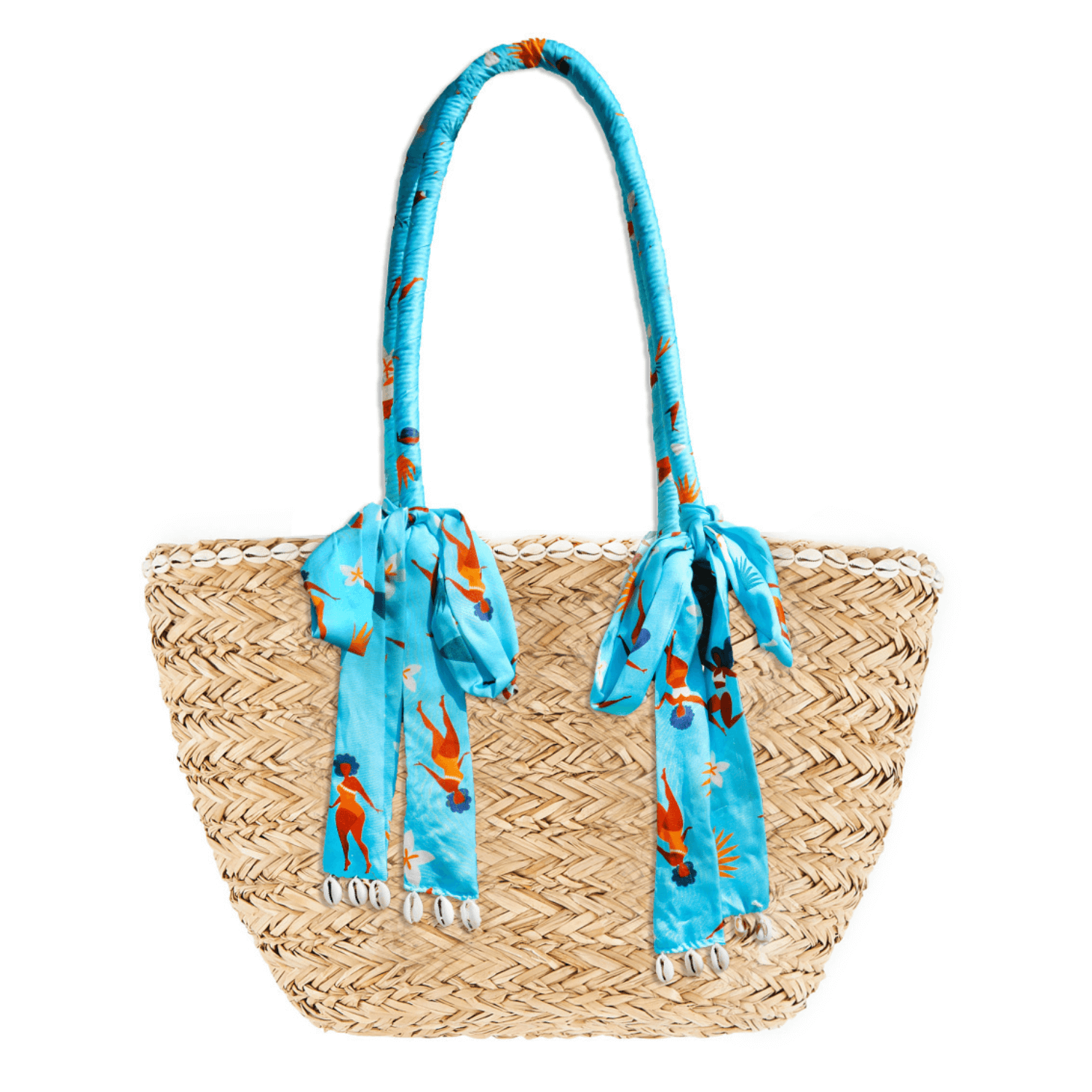 MARYLEE Blue Straw Bag TheMarigoldShop